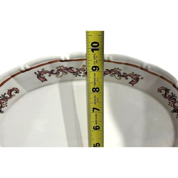 Vtg Serving Dish Platter Tray Plate Made in Japan 12.25"x 9.75" Crazed - Picture 4 of 7